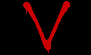 v logo